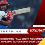 Karun Nair's Heroic 89 Falls Short as Mumbai Indians Clinch Thrilling Victory Over Delhi Capitals
